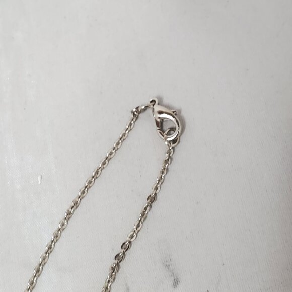 Bijou Silver Chain with Black and White Dice Necklace: - Picture 6 of 7